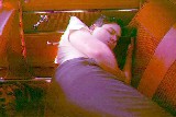 Dan Dorrough; asleep in back seat of car
